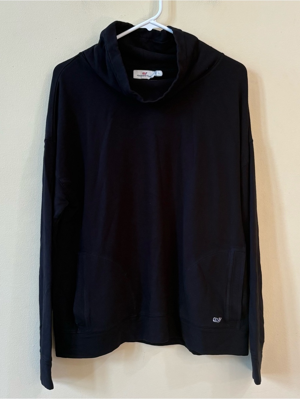 Vineyard Vines Black Funnel Neck Pullover